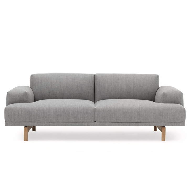 Muuto - Compose Sofa, 2-Sitzer, remix 123 / eiche (EU)