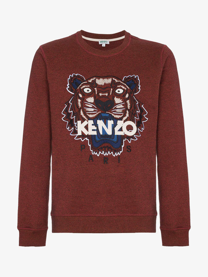 Burgundy tiger logo sweatshirt