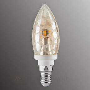 E14 4W 827 LED-Kerzenlampe Krokoeis Gold