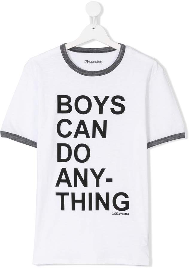 Zadig & Voltaire Kids Boys Can Do Anything print T-shirt