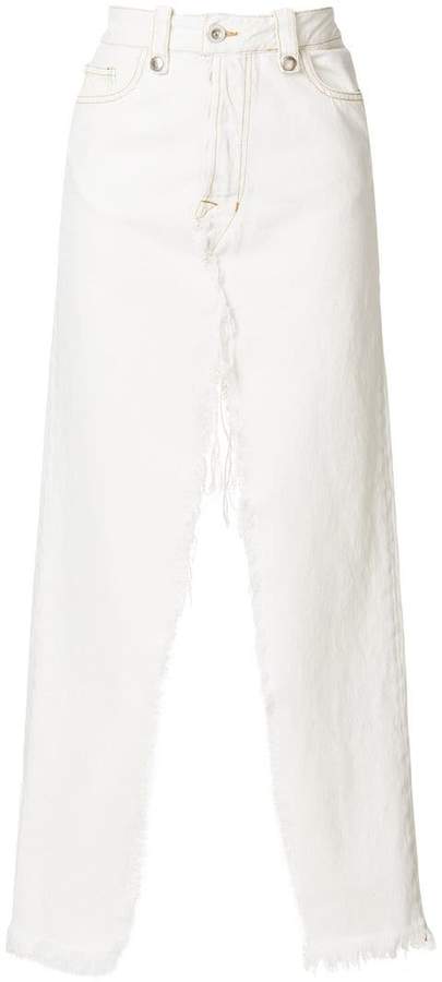 Unravel Project deconstructed denim skirt