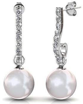 Blue Pearls Ohrringe Schmuckset: 3 Paar Perlen-Ohrringe und Swarovski Elements