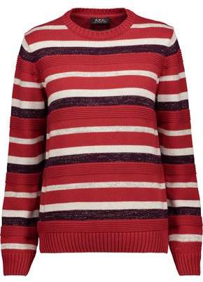 Harper Metallic Striped Cotton-Blend Sweater