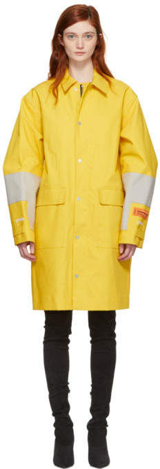 Heron Preston Yellow Bonded hp Rain Coat