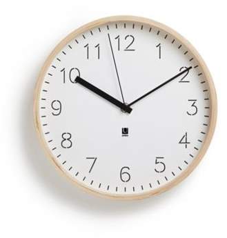 Rimwood Wall Clock in White/Natural