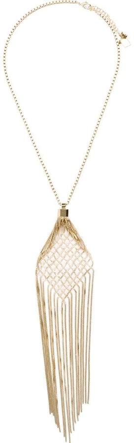 Aquilone lattice fringed necklace