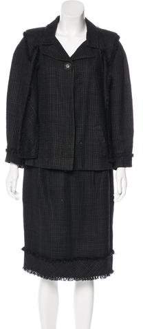 Silk Tweed Skirt Suit