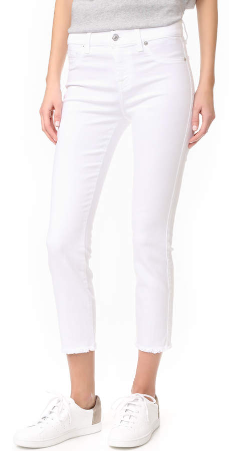Roxanne Ankle Jeans with Raw Hem