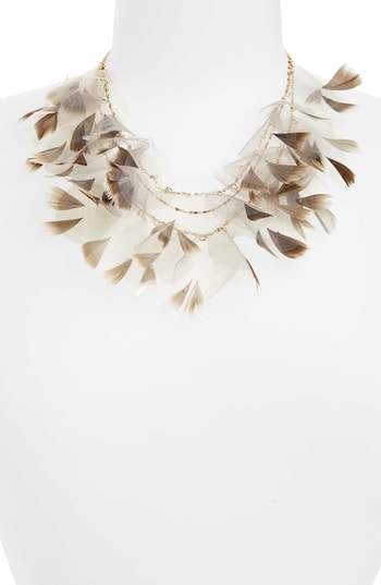 Serefina Statement Feather Necklace