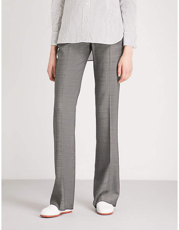 Verba straight wool-blend trousers