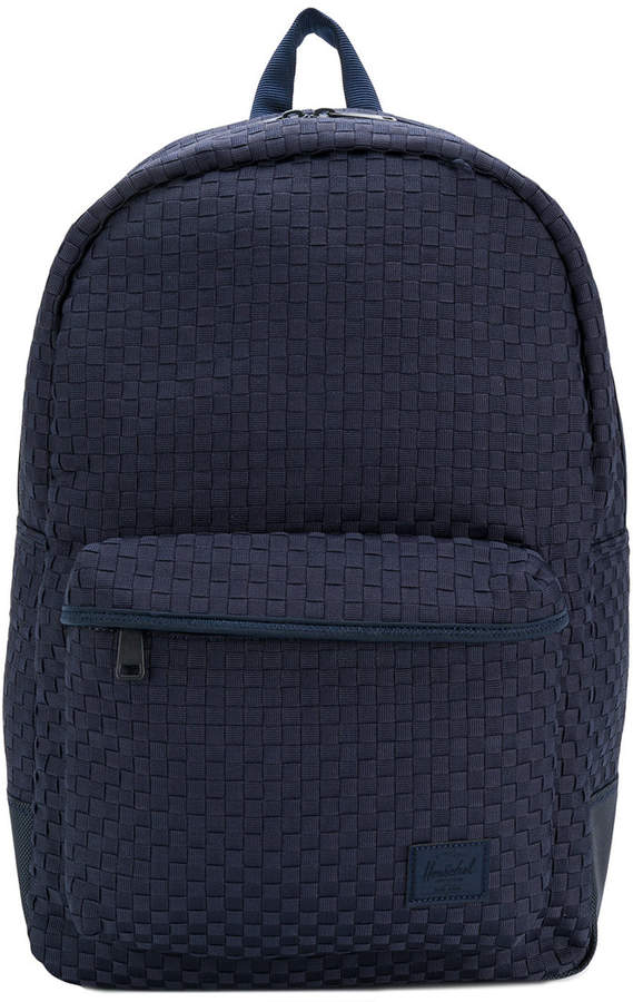 woven effect backpack