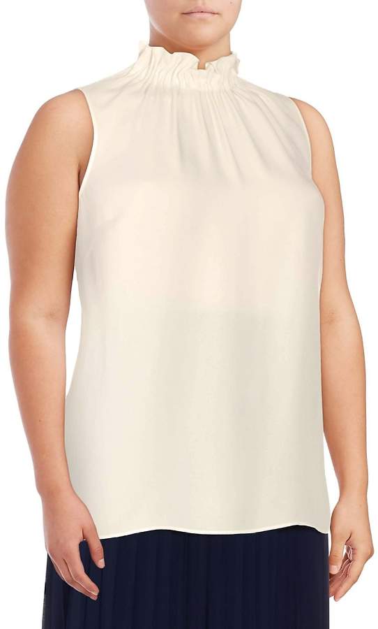 Women's Plus Percy Silk Blouse - Cloud, Size 2x (18-20)