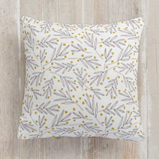 Leafy Berries Square Pillow