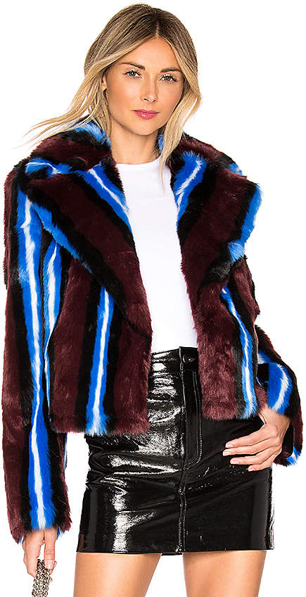 Collared Faux Fur Jacket
