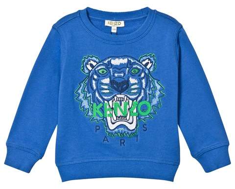 Royal Blue Tiger Embroidered Sweatshirt