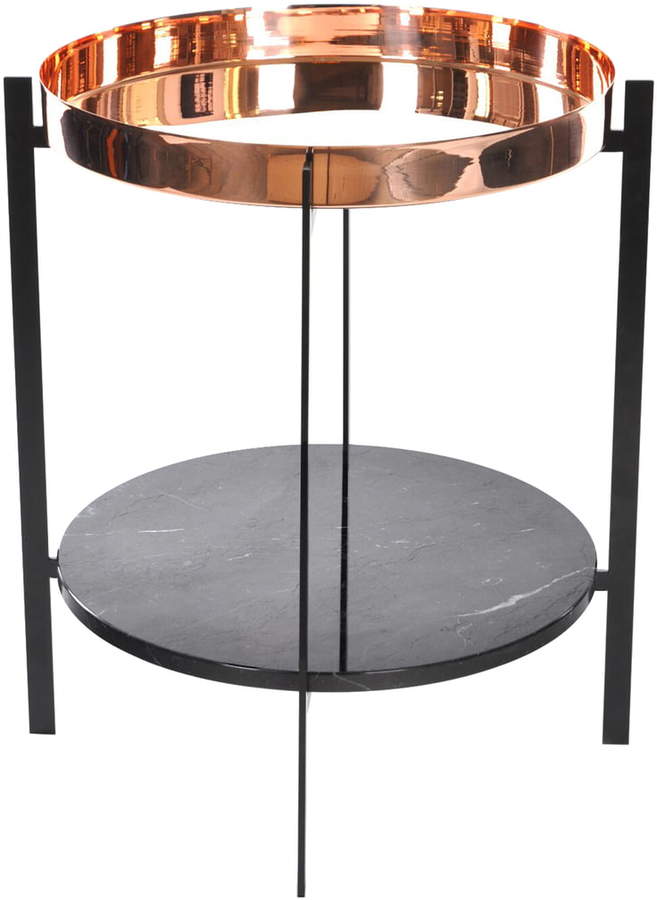 Ox Denmarq - Deck Beistelltisch, Marmor schwarz / Kupfer