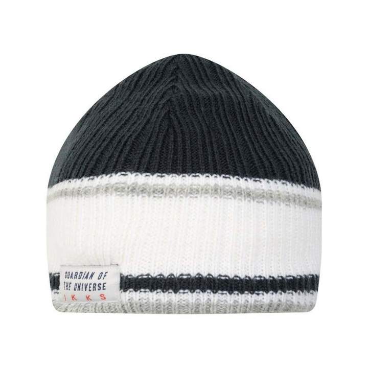 IKKSBaby Boys Red & Navy Knitted Hat