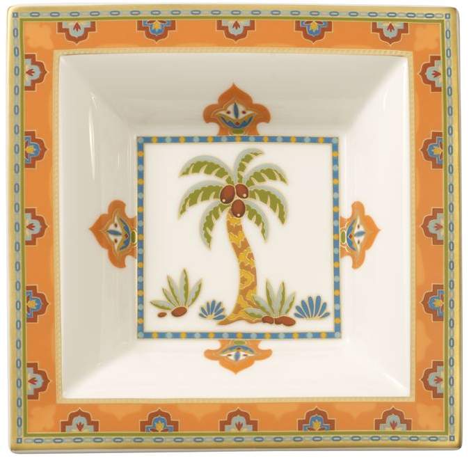 Samarkand Mandarin Square Bowl (14cm x 14cm)