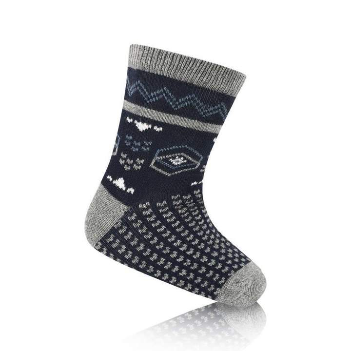 AbsorbaBaby Boys Navy & Grey Patterned Socks