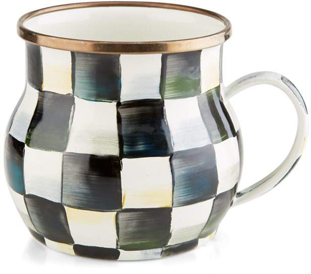 Mackenzie-childs Courtly Check Enamel Mug