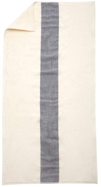 Skagerak - Stripes Towel Handtuch, 50 x 100 cm, whisper white / dark blue