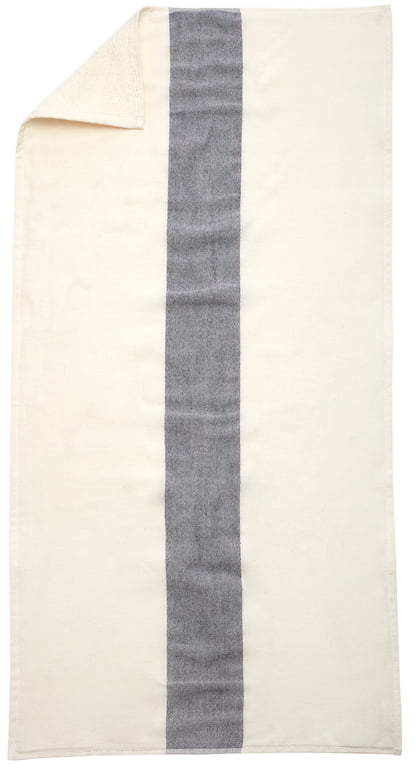 Skagerak - Stripes Towel Handtuch, 50 x 100 cm, whisper white / dark blue