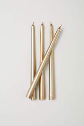 H&M 4-pack Tapered Candles - Gold-colored