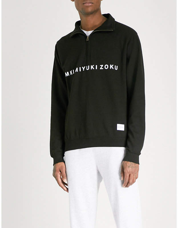 Mki Miyuki-Zoku Logo-print cotton-blend sweatshirt