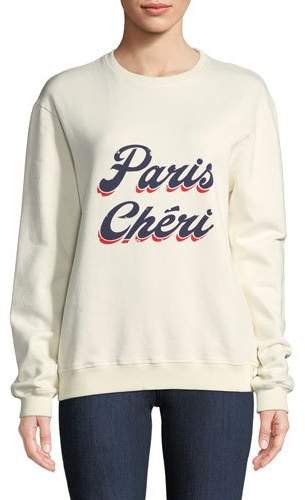 Paris Cheri Long-Sleeve Crewneck Sweatshirt