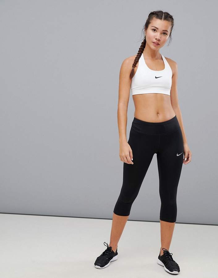 Nike Running – Dri-Fit Essential – Capri-Leggings in Schwarz