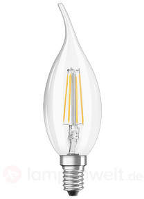 LED-Filament-Kerzenlampe E14 4W, warmw., 470 Lumen