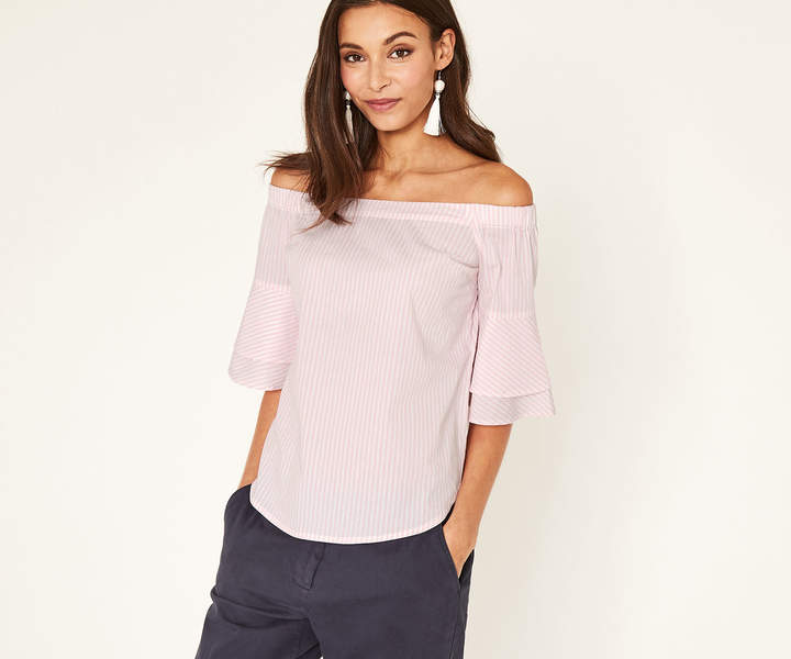 BARDOT TICKING STRIPE TOP