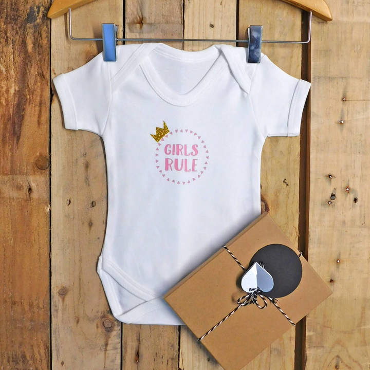Allihopa Girls Rule / Boys Rule Baby Vest