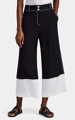Derek Lam 10 Crosby Women's Colorblocked Crepe Wide-Leg Pants - Black