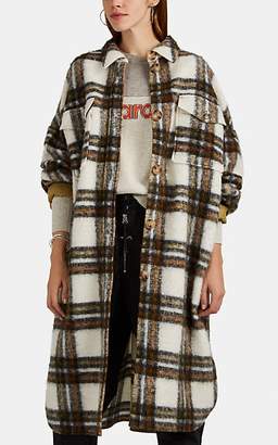 Etoile Isabel Marant Women's Gabrion Plaid Wool-Blend Blanket Coat