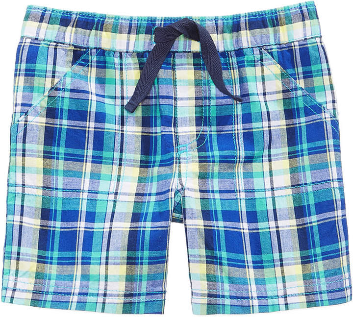 Plaid Cotton Shorts, Baby Boys, Created for Macy's