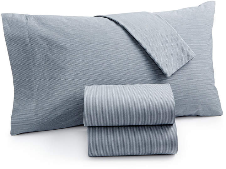 Washed Essentials Cotton Micro Stripe King Sheet Set Bedding