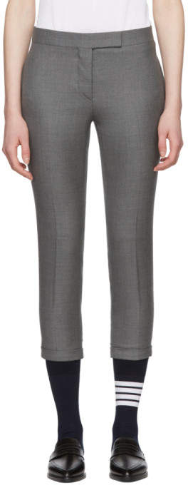 Grey Low-rise Skinny Trousers