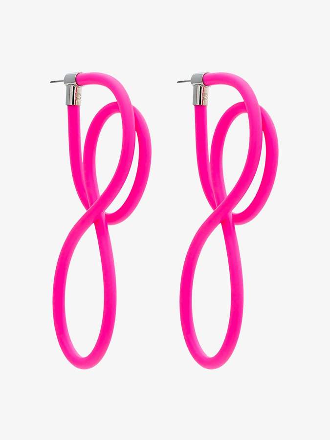 Pink Elastic Magnet Earrings