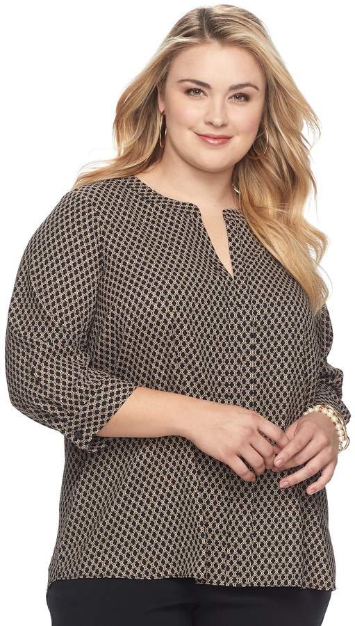 Plus Size Printed Top