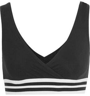 Parallel Stripe-Trimmed Bikini Top