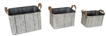 FORESIDE Braxton Set of 3 Baskets