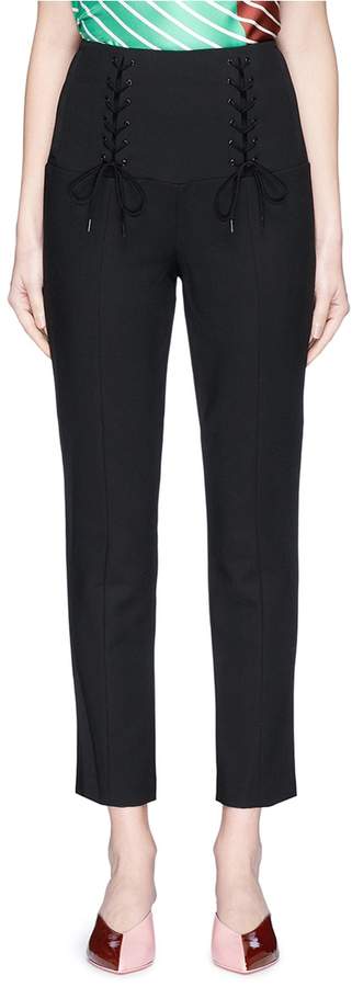 'Anson' lace-up cropped suiting pants