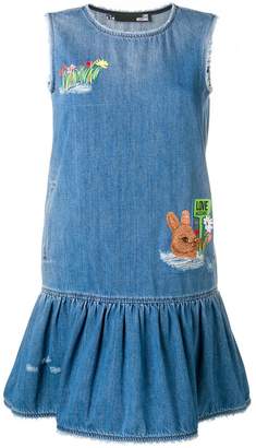 Embroidered Denim Dress - ShopStyle