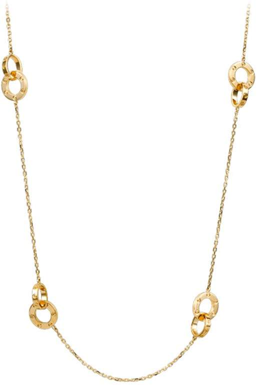 Long Yellow Gold Love Necklace