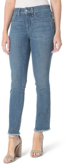 Sheri Slim Fray Hem Ankle Jeans