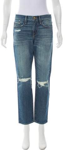Mid-Rise Straight-Leg Jeans w/ Tags