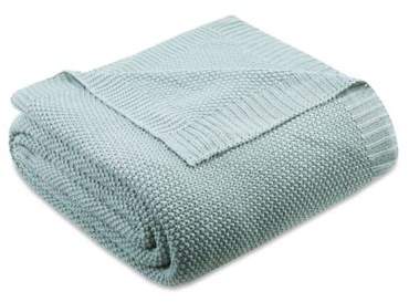 Bree Knit King Blanket in Aqua