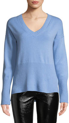 Derek Lam 10 Crosby Ribbed V-Neck Cashmere Sweater Derek Lam 10 Crosby Ribbed V-Neck Cashmere Sweater