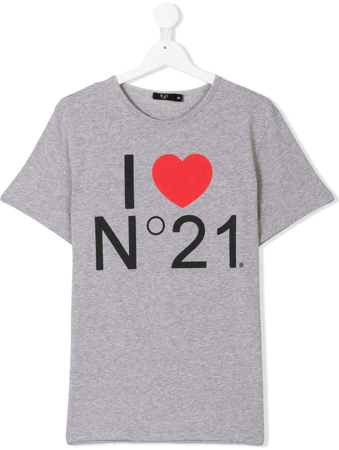 No21 Kids teen logo print T-shirt
